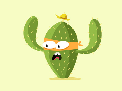 Cactus cactus character illustration photoshop tmnt