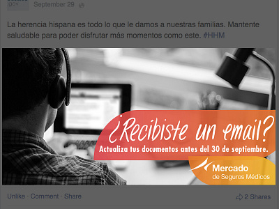 Facebook Post campaign facebook post hand lettering healthcare social media spanish type