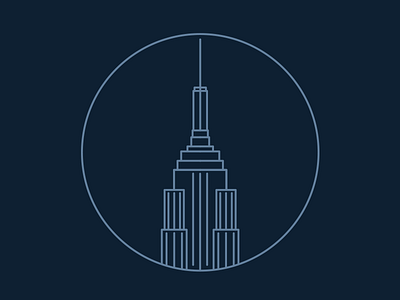 New York, New York blue empire state building icon illustration line icons new york new york city nyc vector