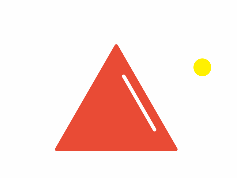 The Glossy Triangle glossy paper.js triangle