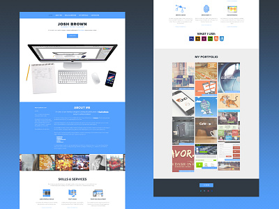 My Portfolio Site blue icons portfolio