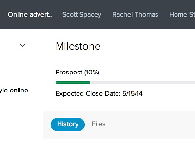 Opportunity milestone progress chart crm css graph html opportunity pipeline ui