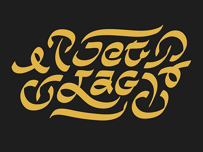 Day049 — JET LAG lettering practice script