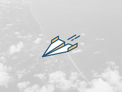 Paper Plane icon illustration line paper plane sky travel