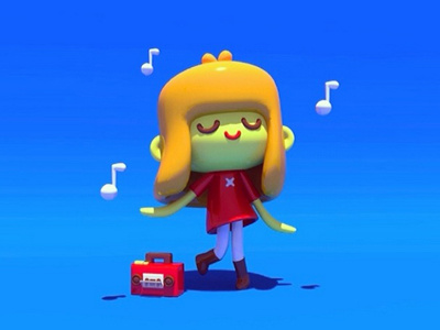 Baila 3d cecymeade character cute illustration maya modo