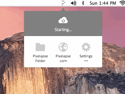 Pixelapse Sync Mac App Animation animation app clean dropdown gif mac osx pixelapse progress sync