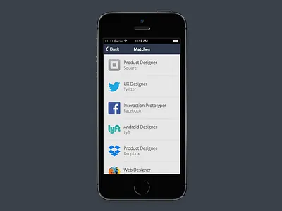 Jobr - Matches jobr match recruiting swipe ui