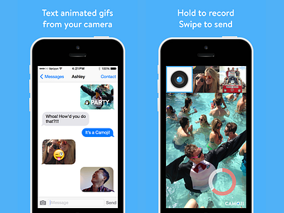 Camoji App Store screens animated camera camoji gif gifs