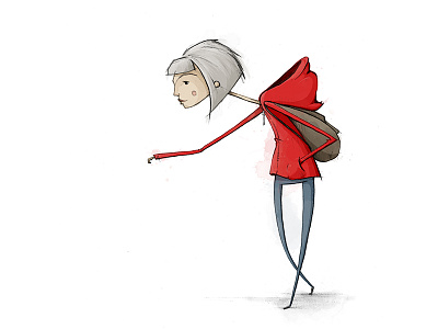 Red Character Development character character development fairytale girl hand drawn person