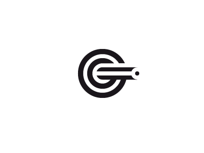 G Target Pencil g logo mark pencil target