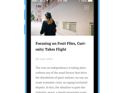 Article article classic interface ios minimalist typo ui ux