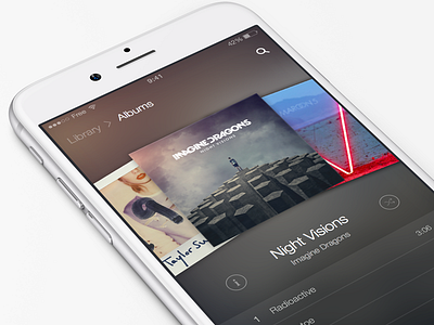 Music App app design ios iphone music ui