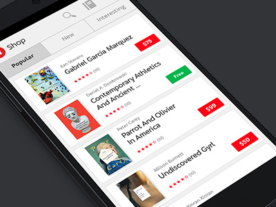 Book Market android book buy market screen shop ui