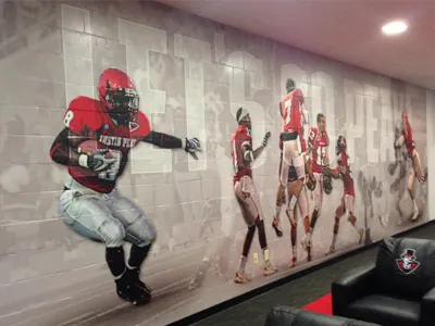 APSU Stadium Locker Room Wall austin football locker peay room