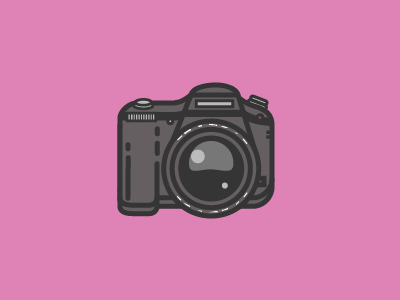 Daily Draw – Day 16: DSLR camera dslr flash illustration lens line art nikon