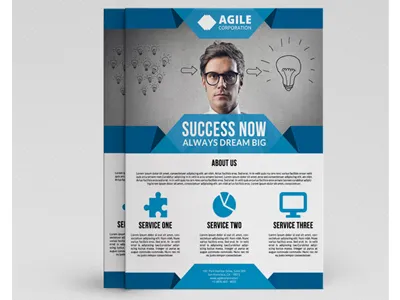 Corporate Flyer Template Vol 34 a4 ad advertising branding business business material corporate corporate flyer flyer graphic river psd template