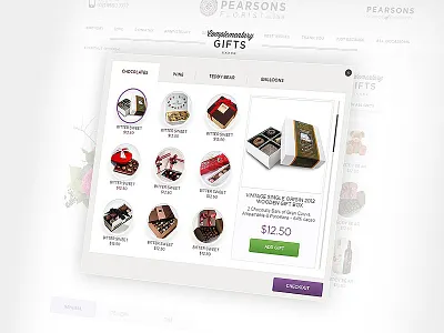 Gift add ons pop up ecommerce shop ui web website
