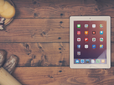 Food Hero Headers Ipad Mock-up food headers hero ipad mockup texture wood