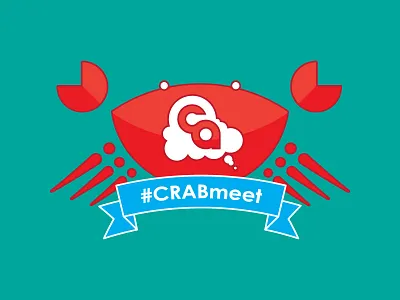 #CRABmeet Logo crab creative creative meet design graphic design logo logo design meetup
