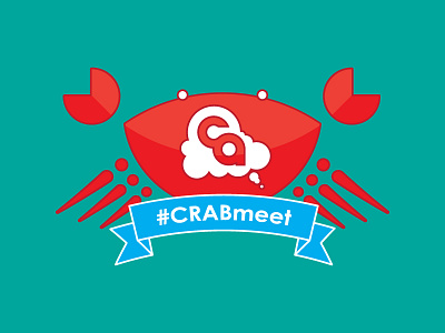 #CRABmeet Logo crab creative creative meet design graphic design logo logo design meetup