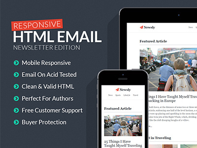 Newsletter Responsive Email Template email email marketing email newsletter email template news newsletter responsive email