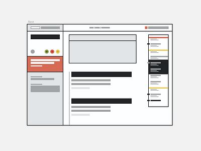 Wireframe for a thing app project timeline ui ux web wireframe