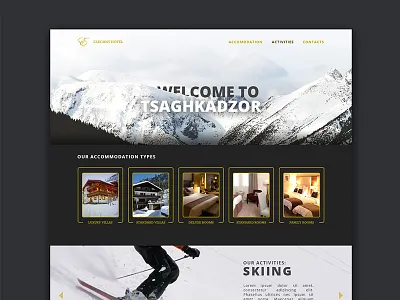 Luxury Ski Resort Website hotel luxury mountains resort ski snow ui web website