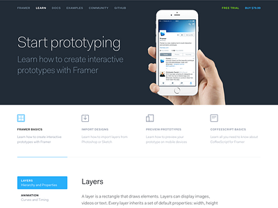 Learn Framer docs framer learn prototyping