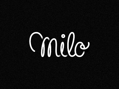 Milo handlettering lettering logo monoline typography