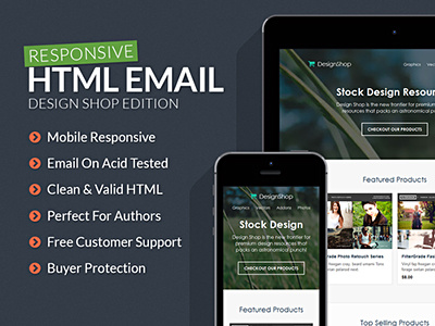 Design Shop Responsive Email email email marketing email newsletter email template news newsletter responsive email