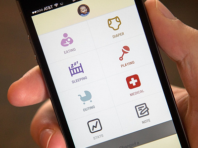 Actions Menu app baby icons iphone kickstarter menu newbee
