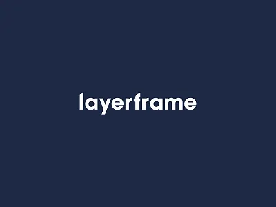 Layerframe - Brand Text Lockup brand curves custom cuts identity letter logo mark shape