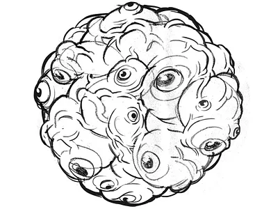The Zlörb - Sketch ball character design eye halloween horror monster round sketch