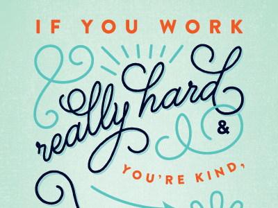 Conan O'Brien Quote blue brandon grotesque conan obrien lettering melany lane navy orange typography