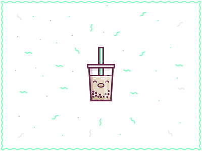 Boba boba illustration lipsmacking tasty tea vector