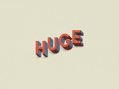 Huge lettering texture typography