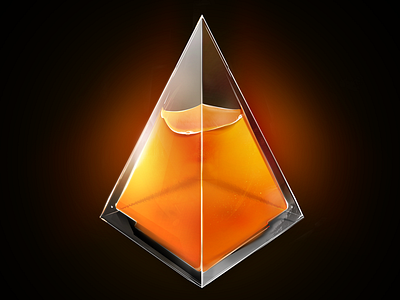 Pyramid of tea effect game glass pyramid sweet tea