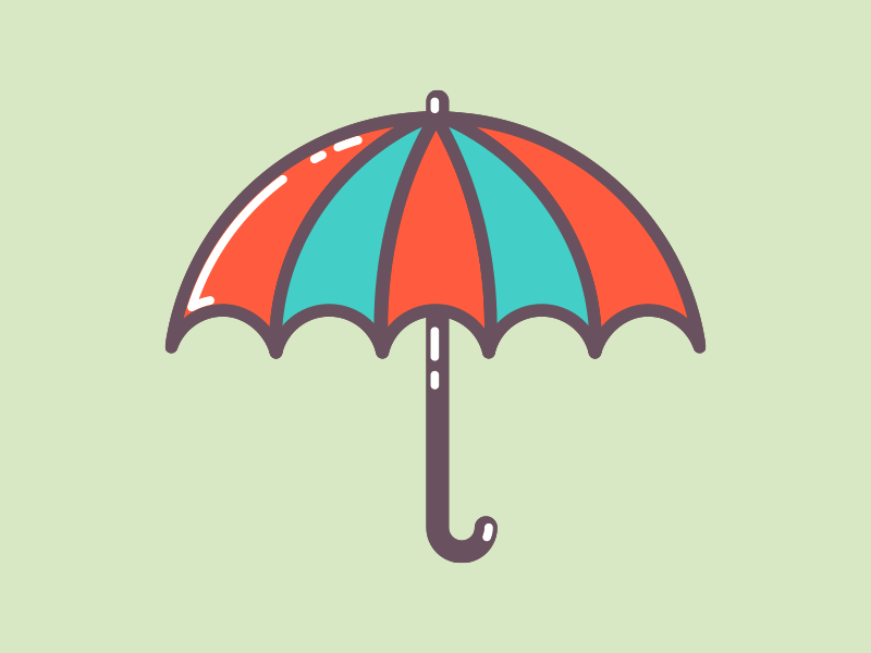 Umbrella flat flat design flat icons hipster hispter icons icon design icons umbrella