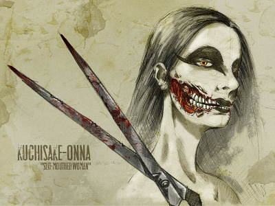 #31DaysOfMonsters DAY 4: Kuchisake-onna ("Slit-Mouthed Woman") creepy halloween kuchisake onna monsters scary slit mouthed woman smile