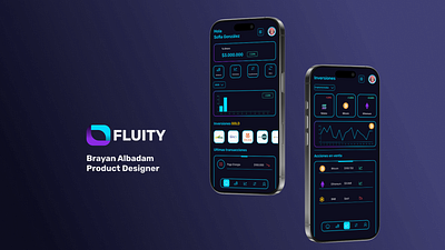 Fluity Fintech App app mobile product design ui ux