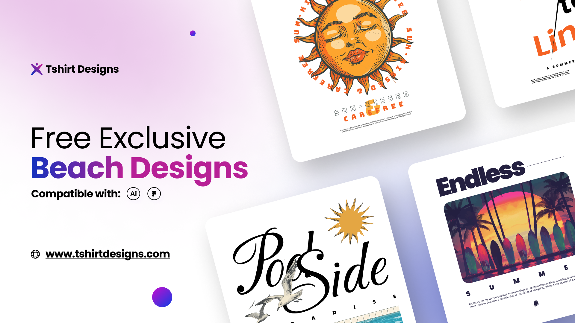 Free Exclusive Beach Designs free freebie poster posterdesign posters tshirt tshirt design tshirts vector