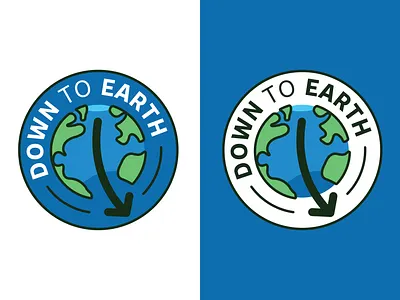 Down to Earth - logo for a friend's conservation blog branding clean conservation design earth environmental flat graphic design icon logo simple vector