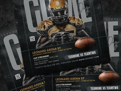 Football Flyer Template college football flyer football football poster poster template psd