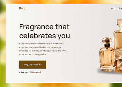 Fragrance website elegance hero perfume website