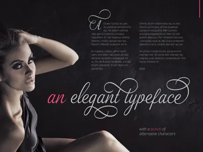 The Use of Zelda calligraphy editorial elegant letter lettering magazine ornament ornamental script sign type vintage