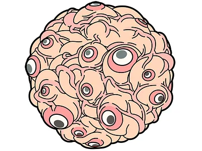 The Zlörb - Flats ball character design eye flats halloween horror monster round