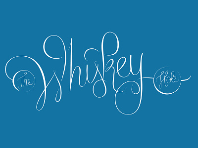 the whiskey hole handlettering lettering logo whiskey