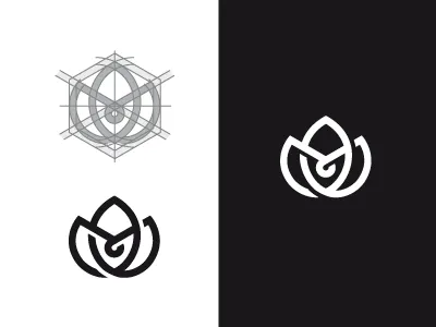 MA a geometry grid hexagon logo m m a mark monogram