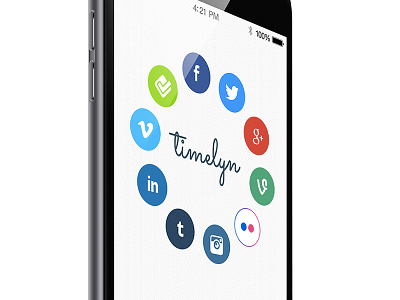 Social App clean font handwriting logo networks social stats