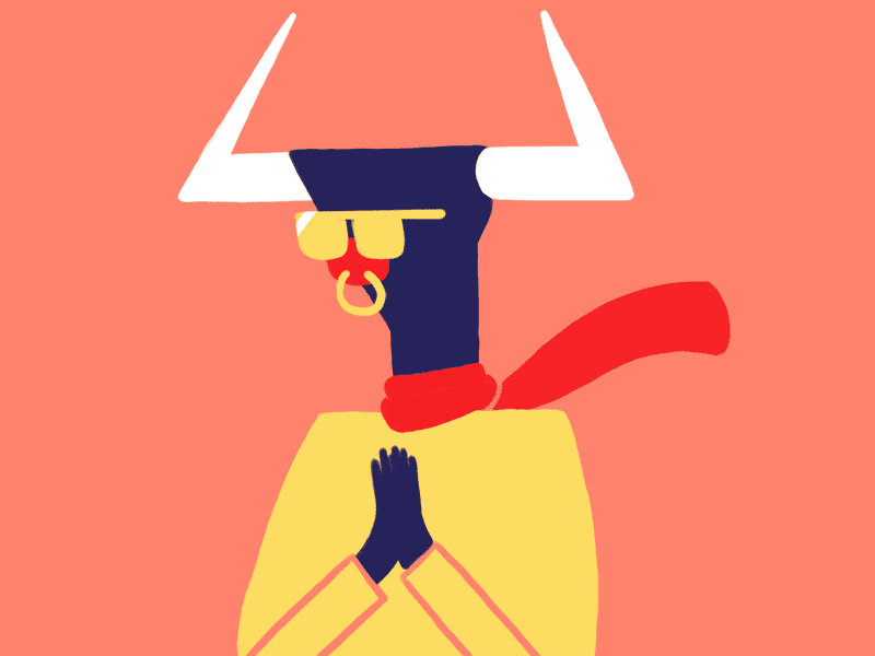 Mythical Monday 12 - Minotaur animation character creature gif greek horns myth mythical nose ring scarf